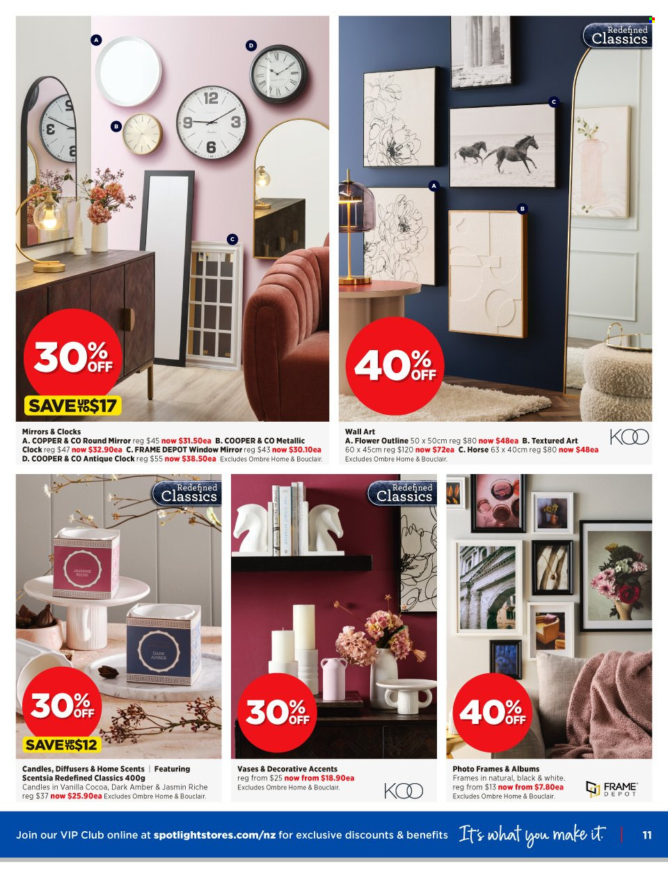 thumbnail - Spotlight mailer - 10.05.2023 - 28.05.2023 - Sales products - clock, photo frame, candle, diffuser, mirror, vase. Page 11.