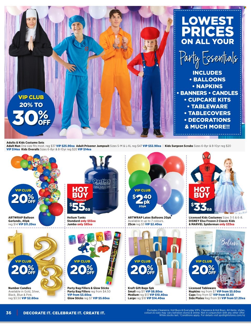 thumbnail - Spotlight mailer - 10.05.2023 - 28.05.2023 - Sales products - Disney, tableware, plate, cup, Spiderman, bag, balloons, candle, napkins, Marvel, costume. Page 36.