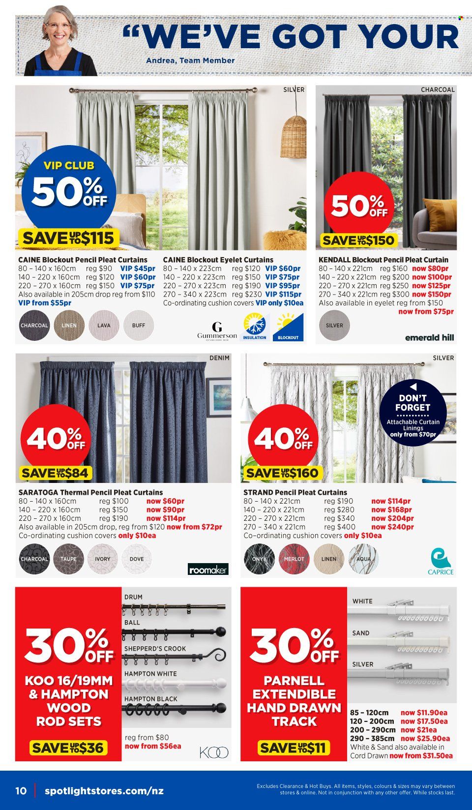 thumbnail - Spotlight mailer - 07.06.2023 - 25.06.2023 - Sales products - pencil, cushion, linens, curtain. Page 10.