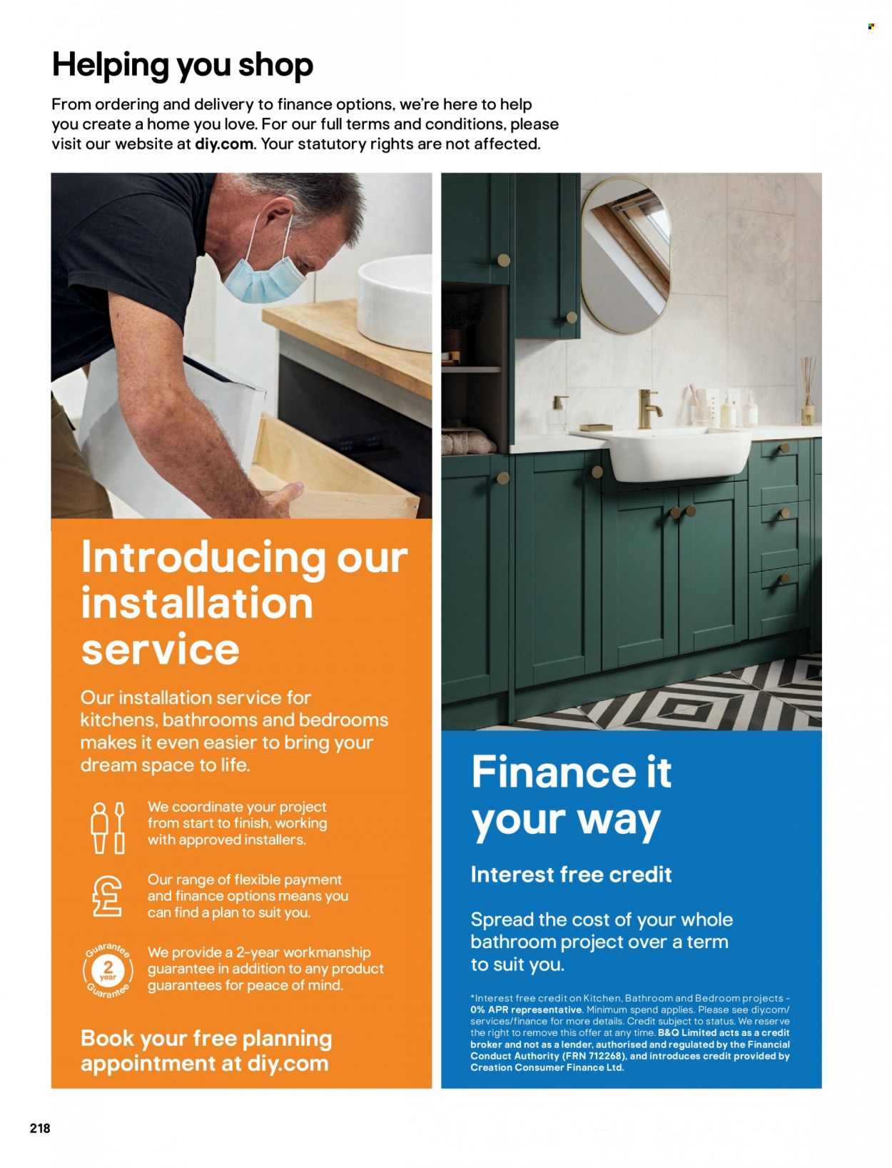 B&Q offer. Page 218