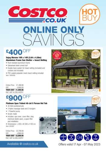 Costco offer  - 17/04/2023 - 07/05/2023.