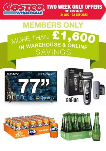 Costco offer  - 21/08/2023 - 03/09/2023.