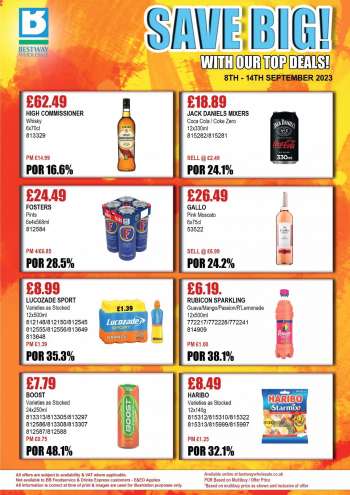 Bestway offer  - 08/09/2023 - 14/09/2023.