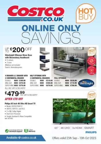 Costco offer  - 25/09/2023 - 15/10/2023.