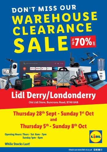 Lidl offer  - 28/09/2023 - 08/10/2023.