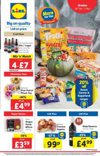 Lidl offer  - 26/10/2023 - 01/11/2023.