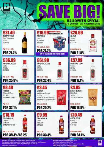 Bestway offer  - 27/10/2023 - 02/11/2023.