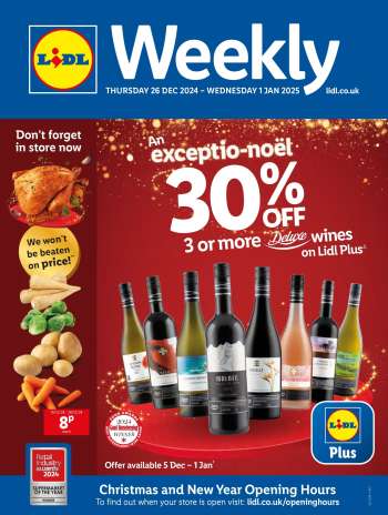 Lidl offer  - 26/12/2024 - 01/01/2025.