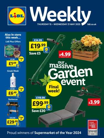 Lidl offer  - 15/05/2025 - 21/05/2025.