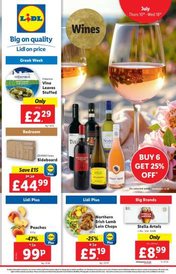 Lidl offer  - 10/07/2025 - 16/07/2025.
