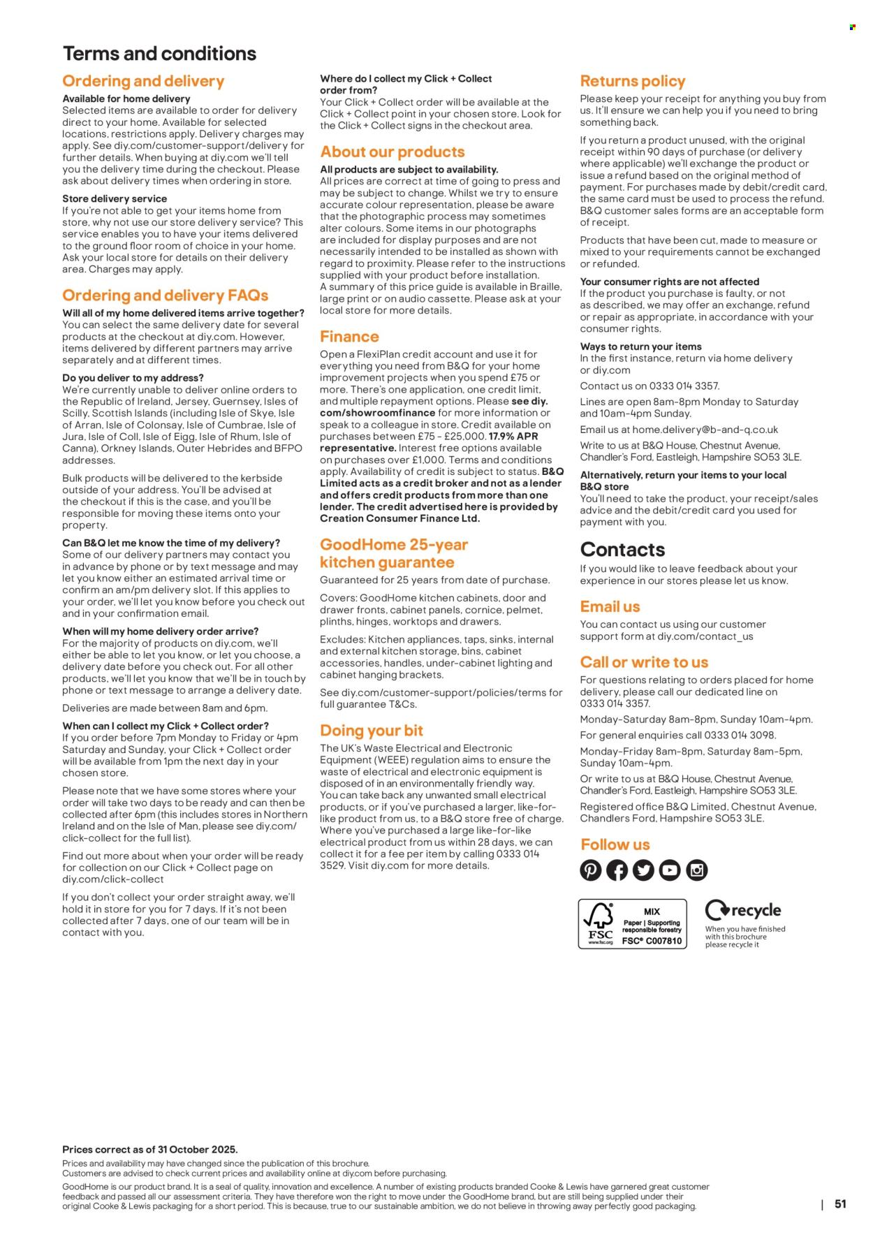 B&Q offer. Page 51