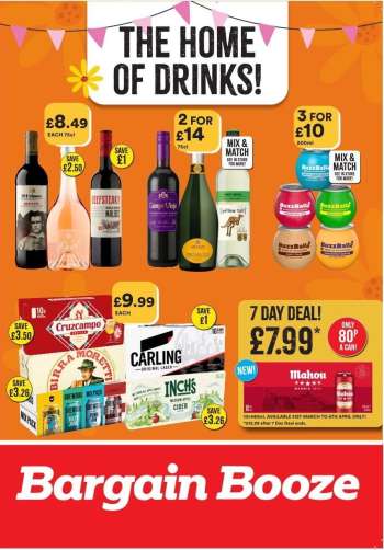 Bargain Booze offer  - 31/03/2026 - 27/04/2026.