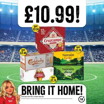 Bargain Booze offer  - 26/05/2026 - 22/06/2026.