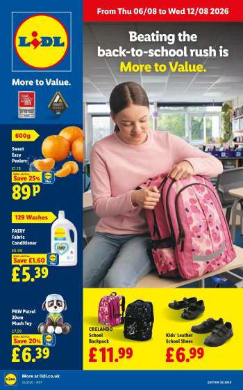 Lidl offer  - 06/08/2026 - 12/08/2026.