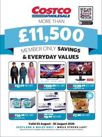 Costco offer  - 03/08/2026 - 30/08/2026.