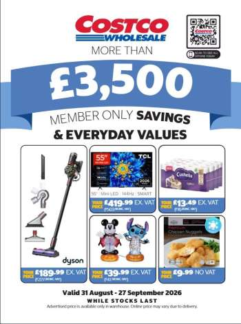 Costco offer  - 31/08/2026 - 27/09/2026.
