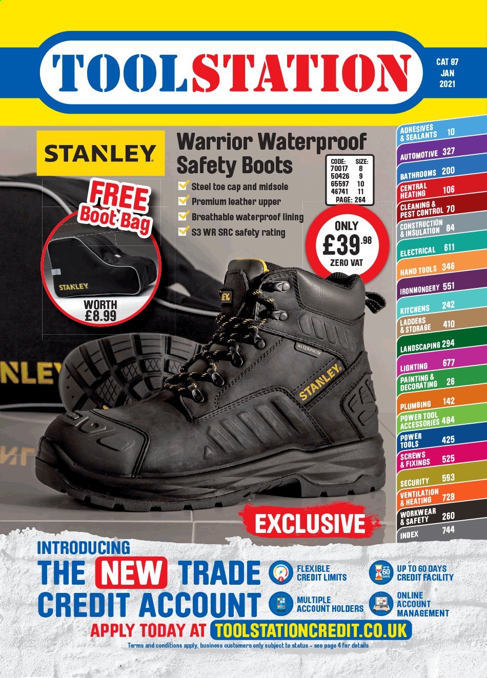 thumbnail - Toolstation offer  - Sales products - Stanley, power tools, hand tools. Page 1.