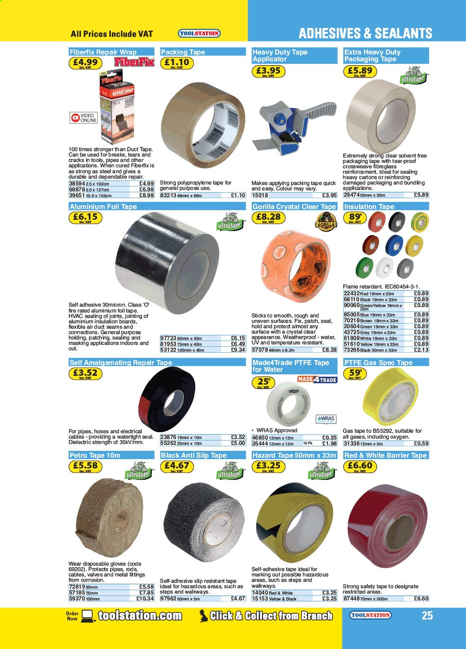 thumbnail - Toolstation offer  - Sales products - adhesive, gloves. Page 25.
