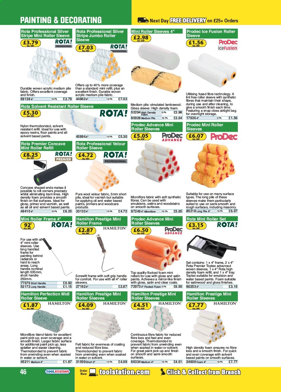 thumbnail - Toolstation offer  - Sales products - paint, concave, roller. Page 46.