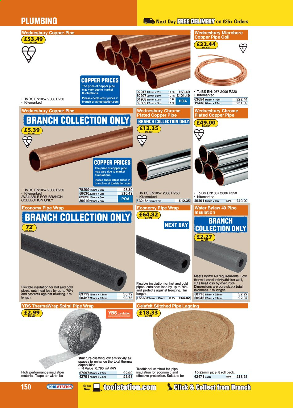 thumbnail - Toolstation offer  - Sales products - pipe. Page 150.