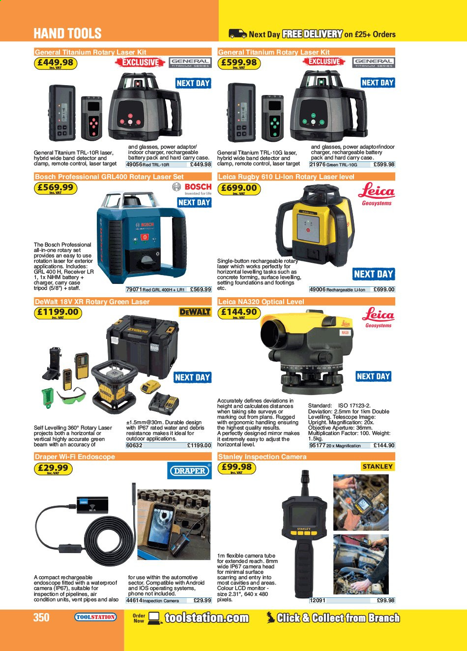 thumbnail - Toolstation offer  - Sales products - Bosch, Stanley, DeWALT, hand tools. Page 350.