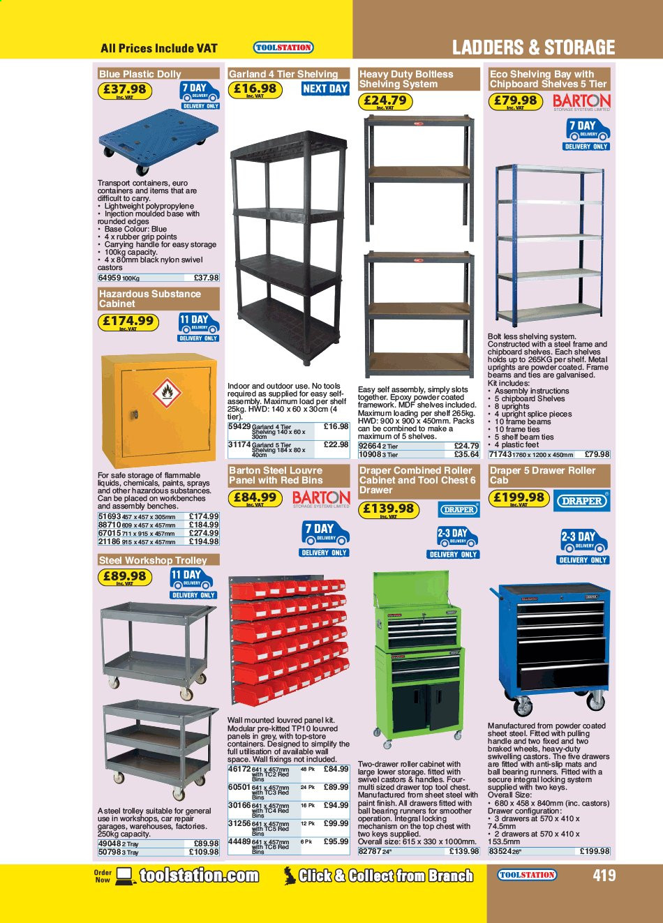 thumbnail - Toolstation offer  - Sales products - paint, tray, roller, tool chest, trolley. Page 419.
