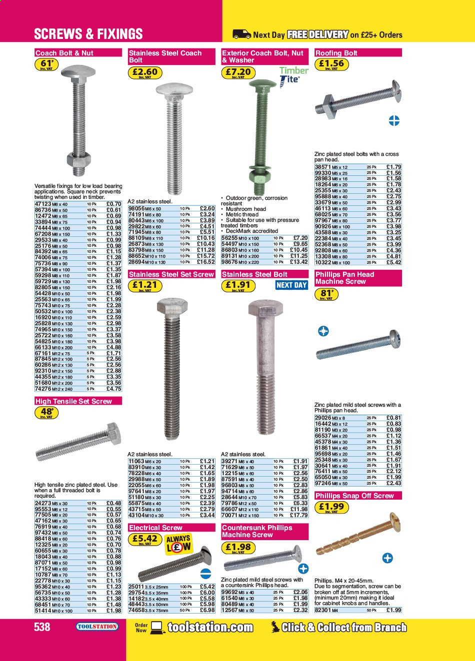 thumbnail - Toolstation offer  - Sales products - roofing. Page 538.