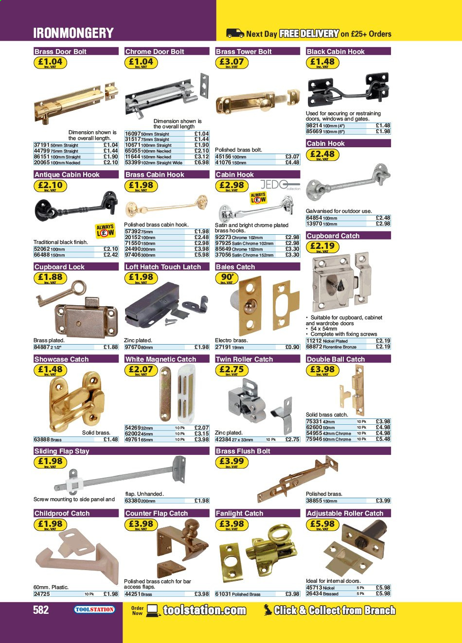 thumbnail - Toolstation offer  - Sales products - roller, door, window, hook. Page 582.