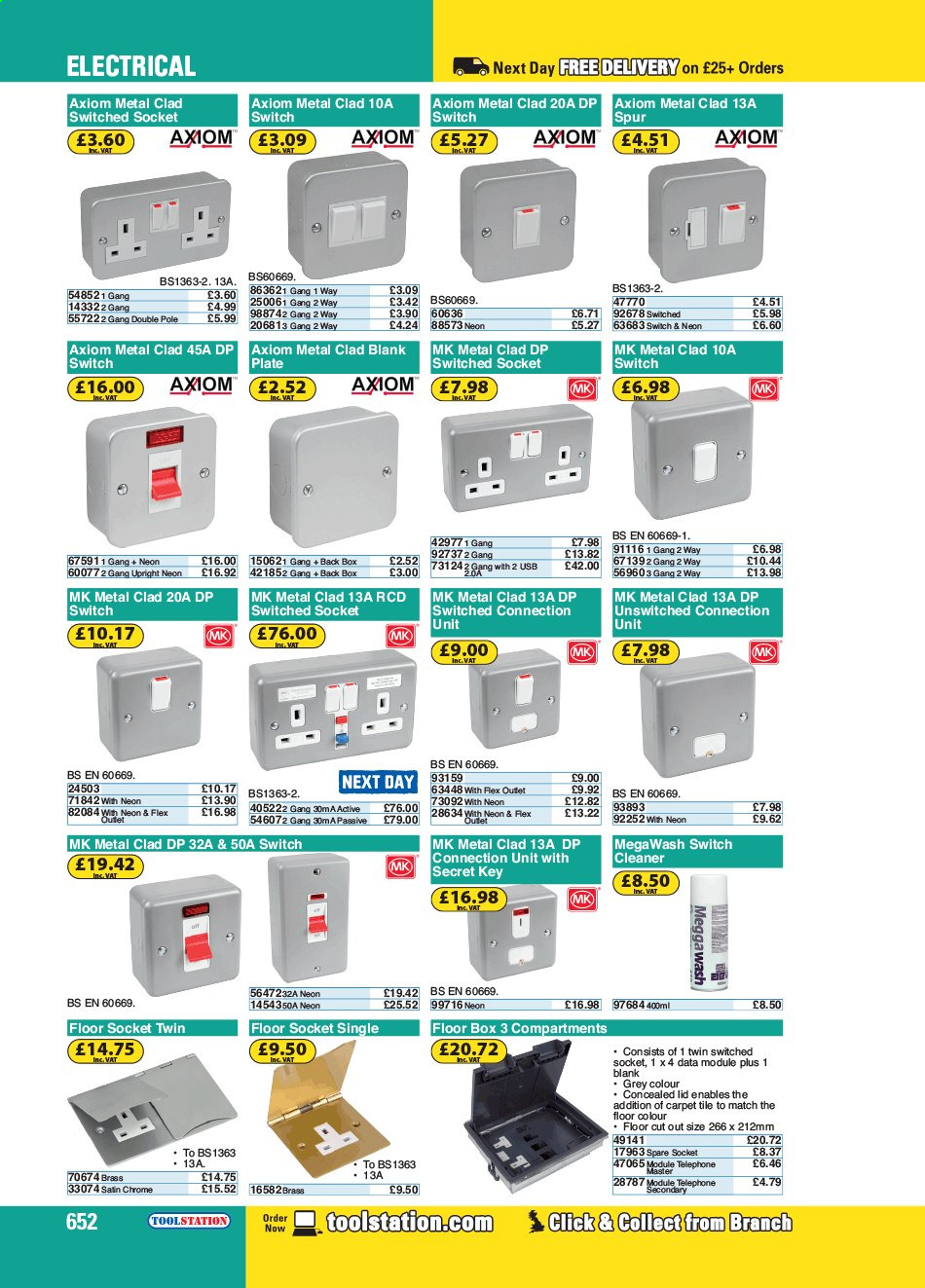thumbnail - Toolstation offer  - Sales products - switch, carpet, cleaner. Page 652.