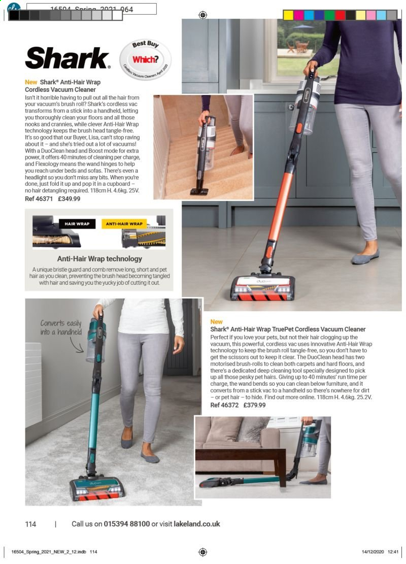thumbnail - Lakeland offer  - Sales products - cleaner, brush, cleaning tools, scissors, vacuum cleaner. Page 114.