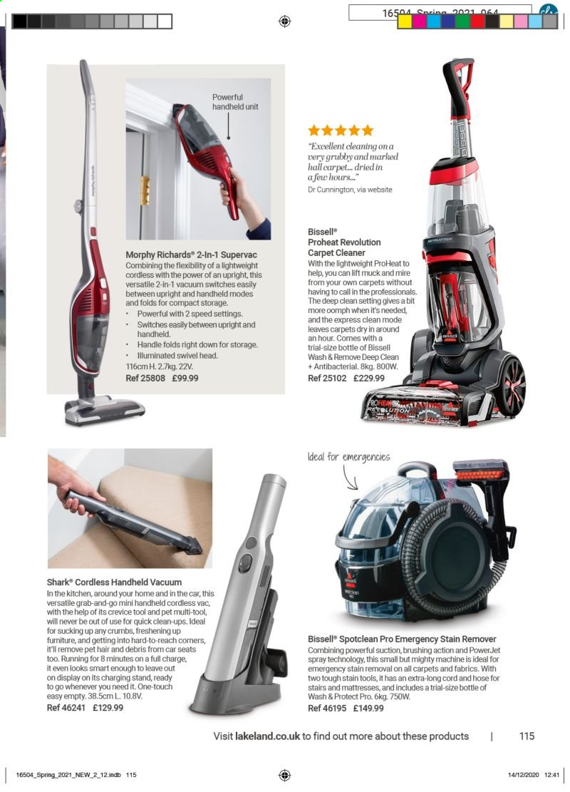 thumbnail - Lakeland offer  - Sales products - cleaner, stain remover, Bissell, vacuum cleaner. Page 115.