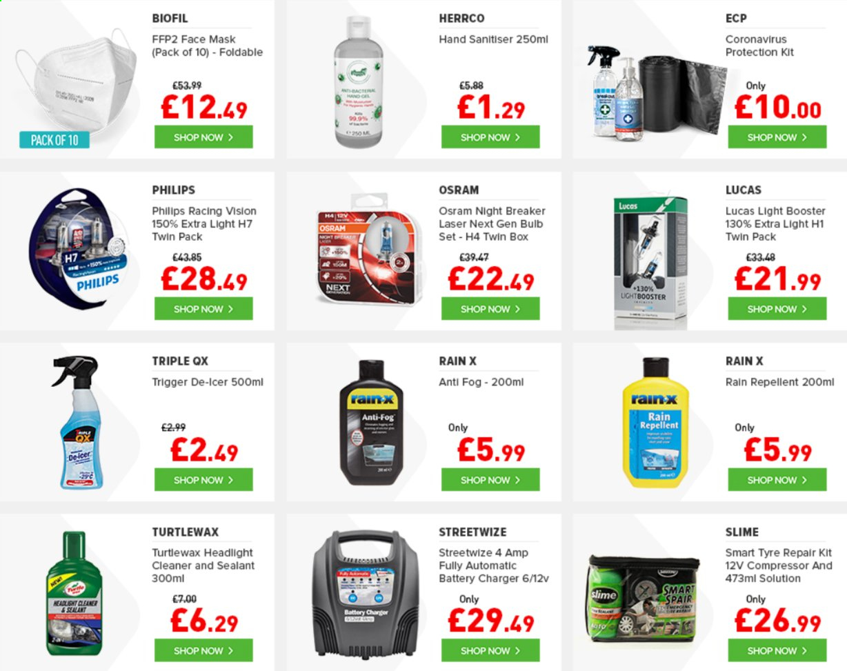 thumbnail - Euro Car Parts offer  - Sales products - Slime, battery charger, cleaner, Lucas, air compressor. Page 1.
