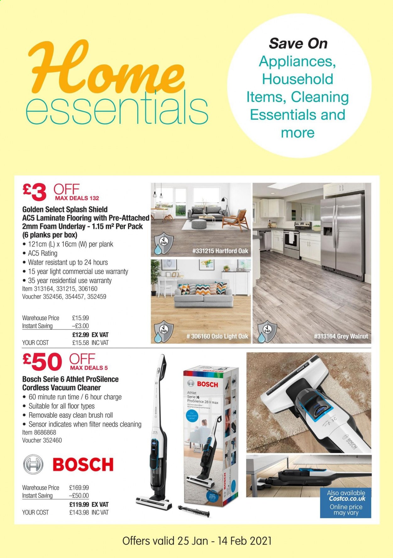 thumbnail - Costco offer  - 25/01/2021 - 14/02/2021 - Sales products - walnuts, cleaner, brush, Bosch, vacuum cleaner. Page 4.