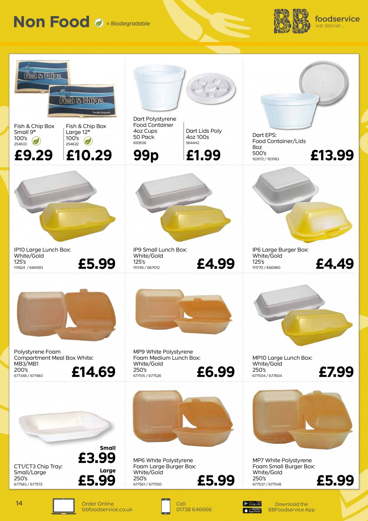 thumbnail - Bestway offer  - 29/01/2021 - 25/03/2021 - Sales products - hamburger, fish, tray, cup, meal box. Page 14.