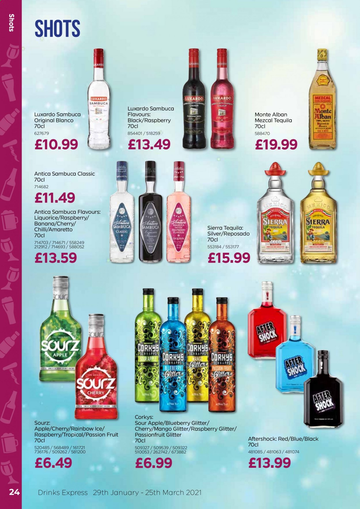 thumbnail - Bestway offer  - 29/01/2021 - 25/03/2021 - Sales products - mango, lard, Amaretto, schnapps, tequila, glitter. Page 24.