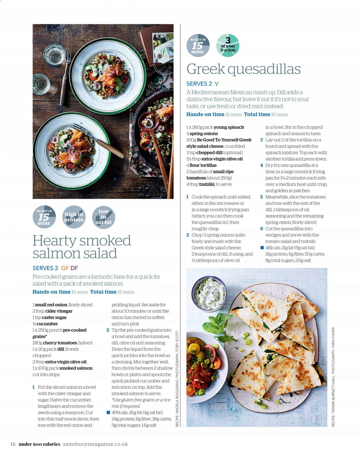 Sainsbury's offer. Page 16