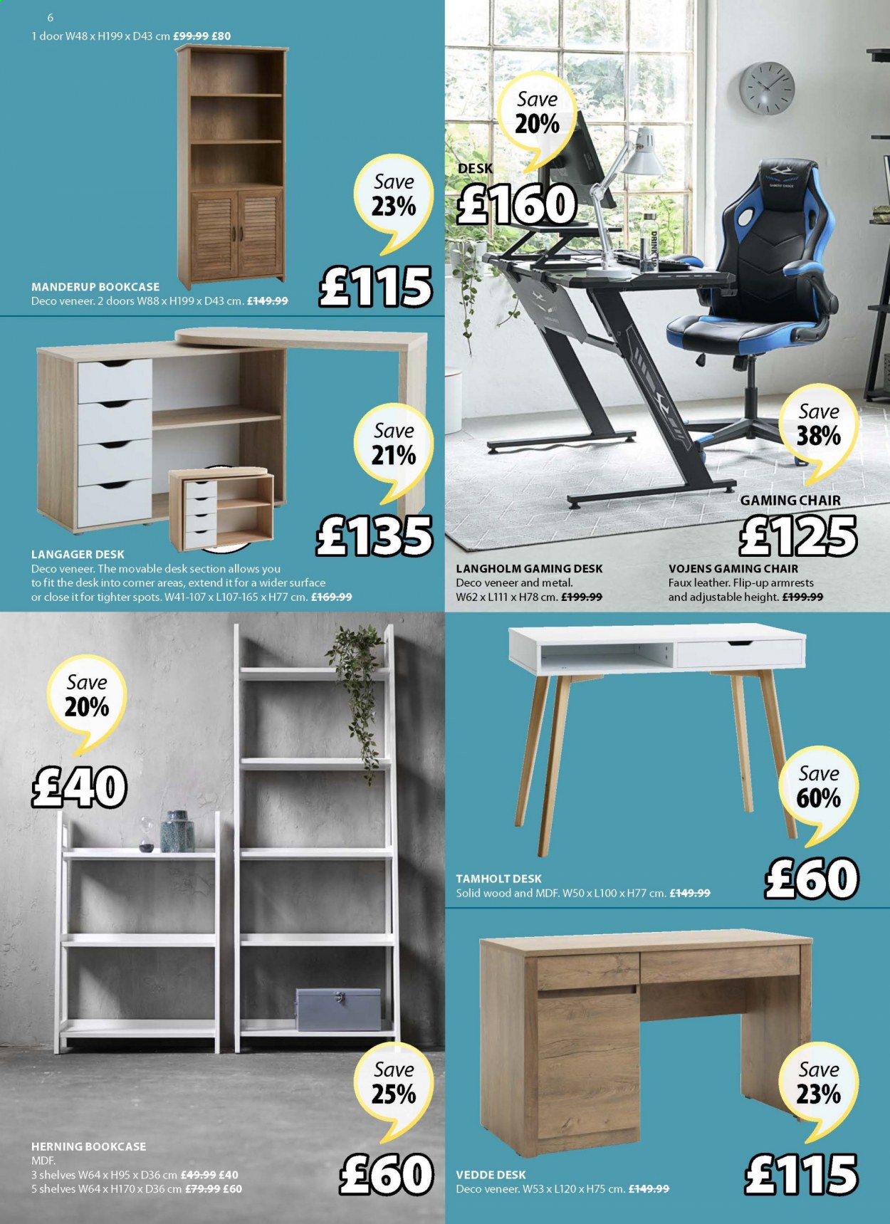 thumbnail - JYSK offer  - 08/02/2021 - 14/02/2021 - Sales products - chair, bookcase, shelves, door. Page 6.