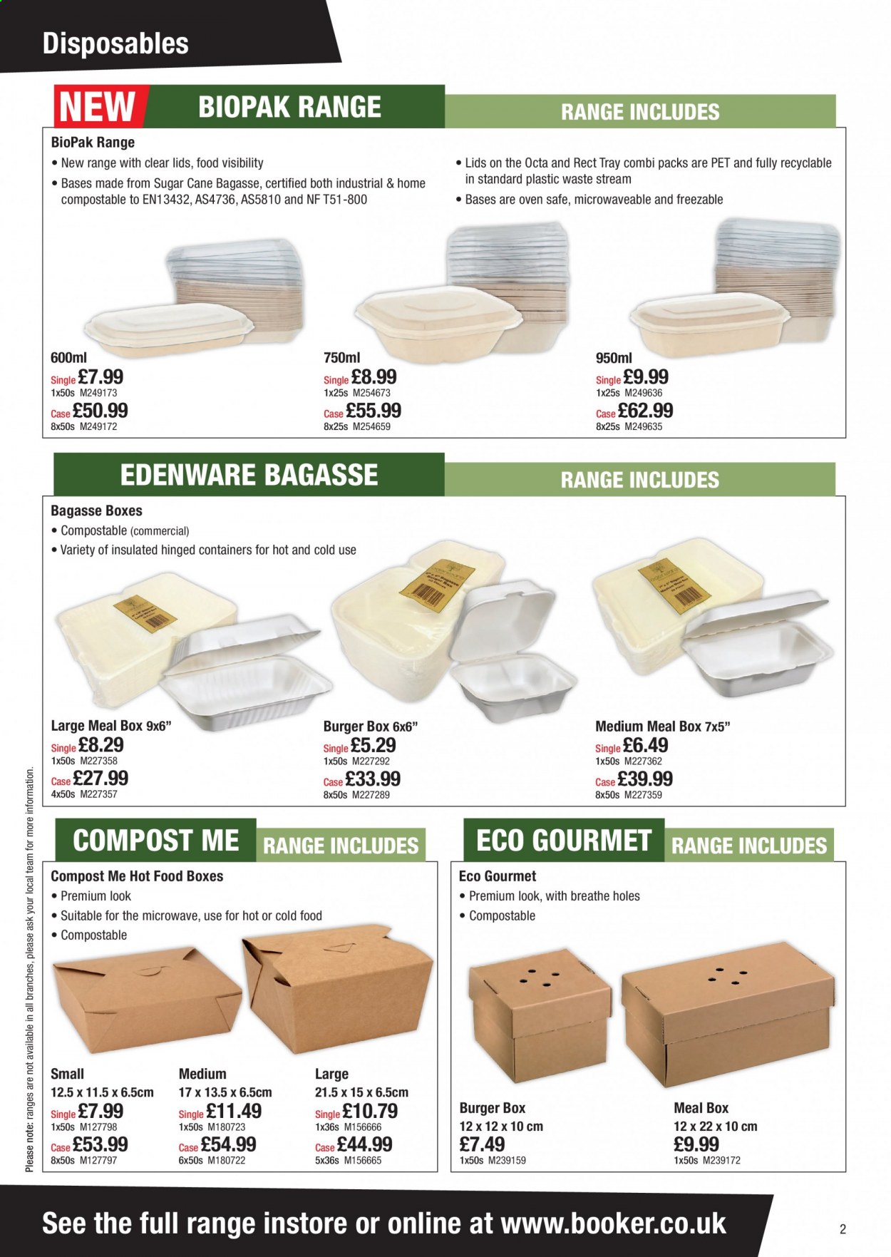 Makro offer  - Sales products - hamburger, tray, BioPak Range, meal box. Page 2.