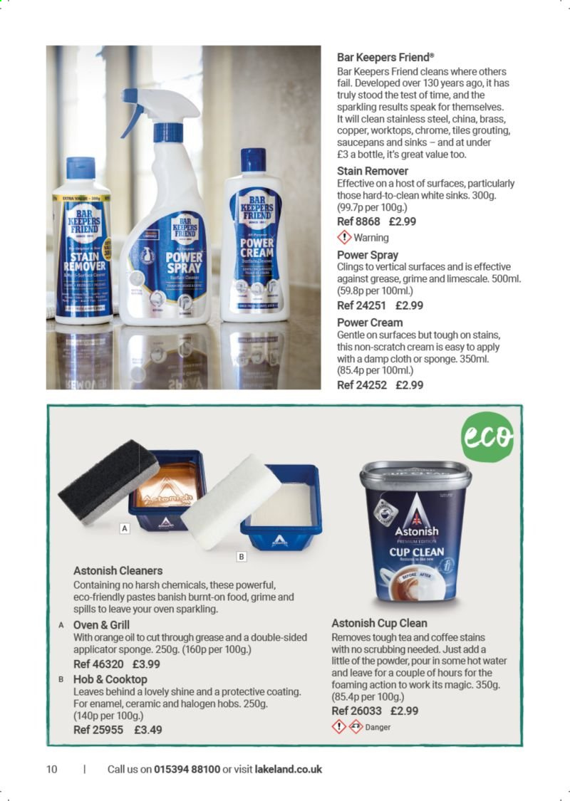 thumbnail - Lakeland offer  - Sales products - stain remover, sponge, cup. Page 10.