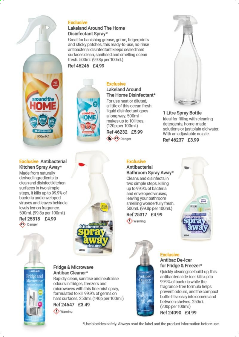 thumbnail - Lakeland offer  - Sales products - cleaner, desinfection. Page 38.