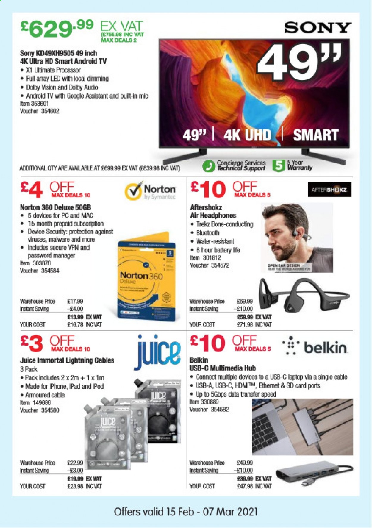thumbnail - Costco offer  - 15/02/2021 - 07/03/2021 - Sales products - juice, battery, laptop, Sony. Page 3.