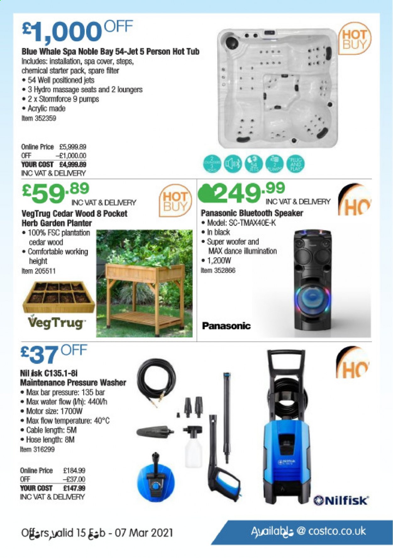 thumbnail - Costco offer  - 15/02/2021 - 07/03/2021 - Sales products - Panasonic, herbs, Jet, washing machine. Page 21.