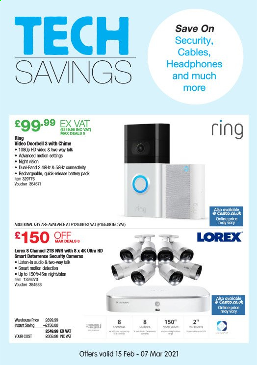 thumbnail - Costco offer  - 15/02/2021 - 07/03/2021 - Sales products - battery. Page 2.