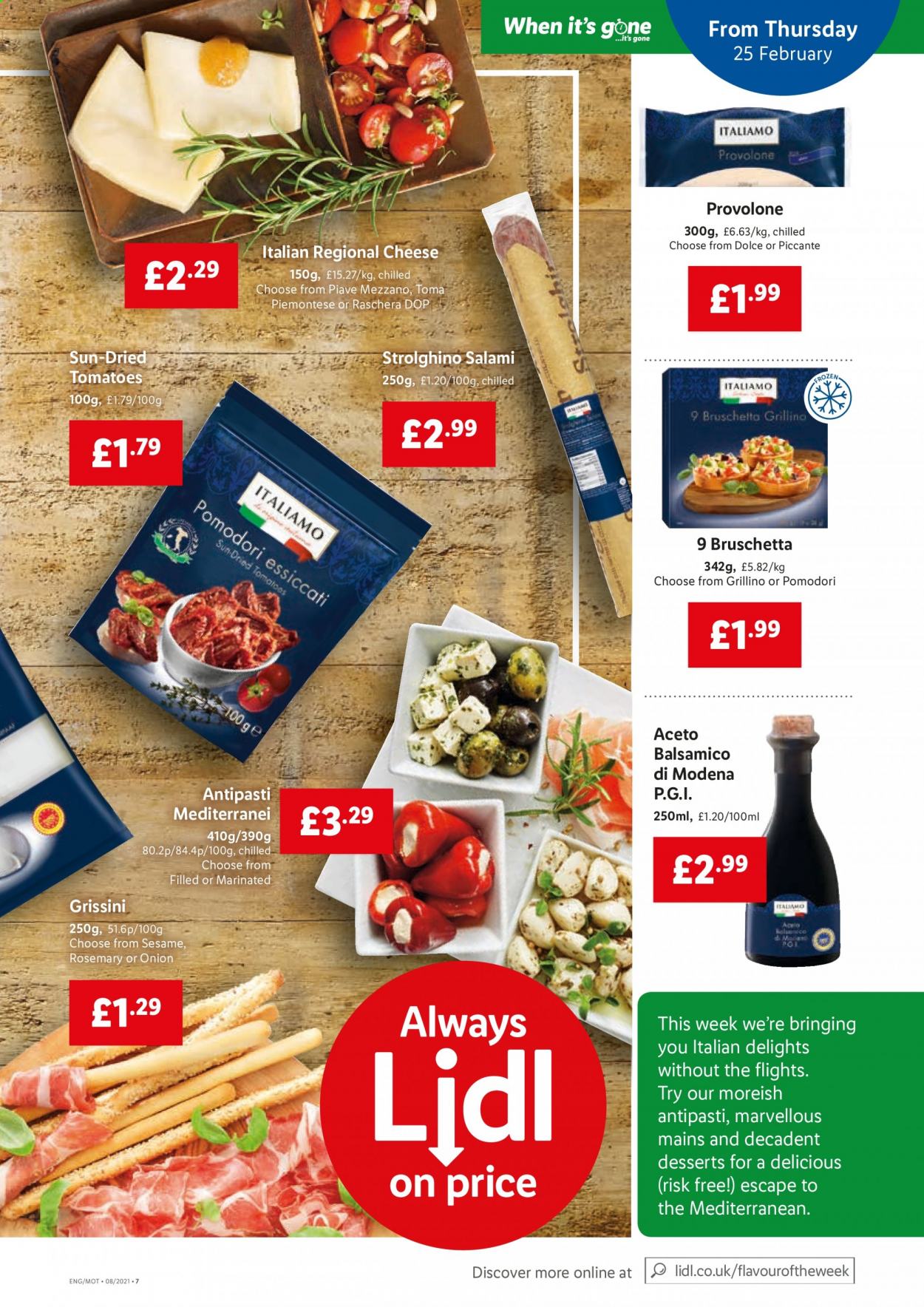 thumbnail - Lidl offer  - 25/02/2021 - 03/03/2021 - Sales products - tomatoes, onion, salami, cheese, rosemary. Page 7.