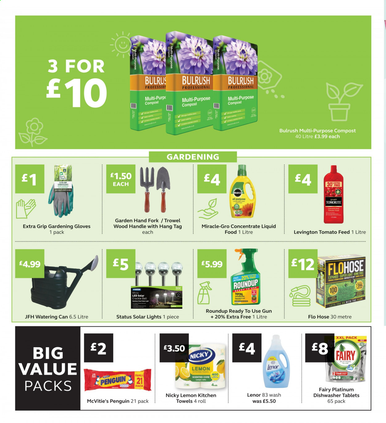 thumbnail - SuperValu offer  - 01/03/2021 - 20/03/2021 - Sales products - kitchen towels, Fairy, Lenor, Dial, fork, watering can. Page 12.