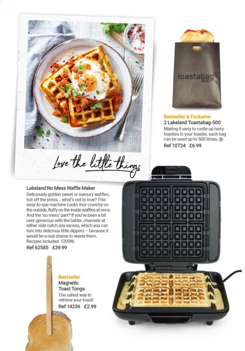 thumbnail - Lakeland offer  - Sales products - toaster, waffle maker. Page 70.