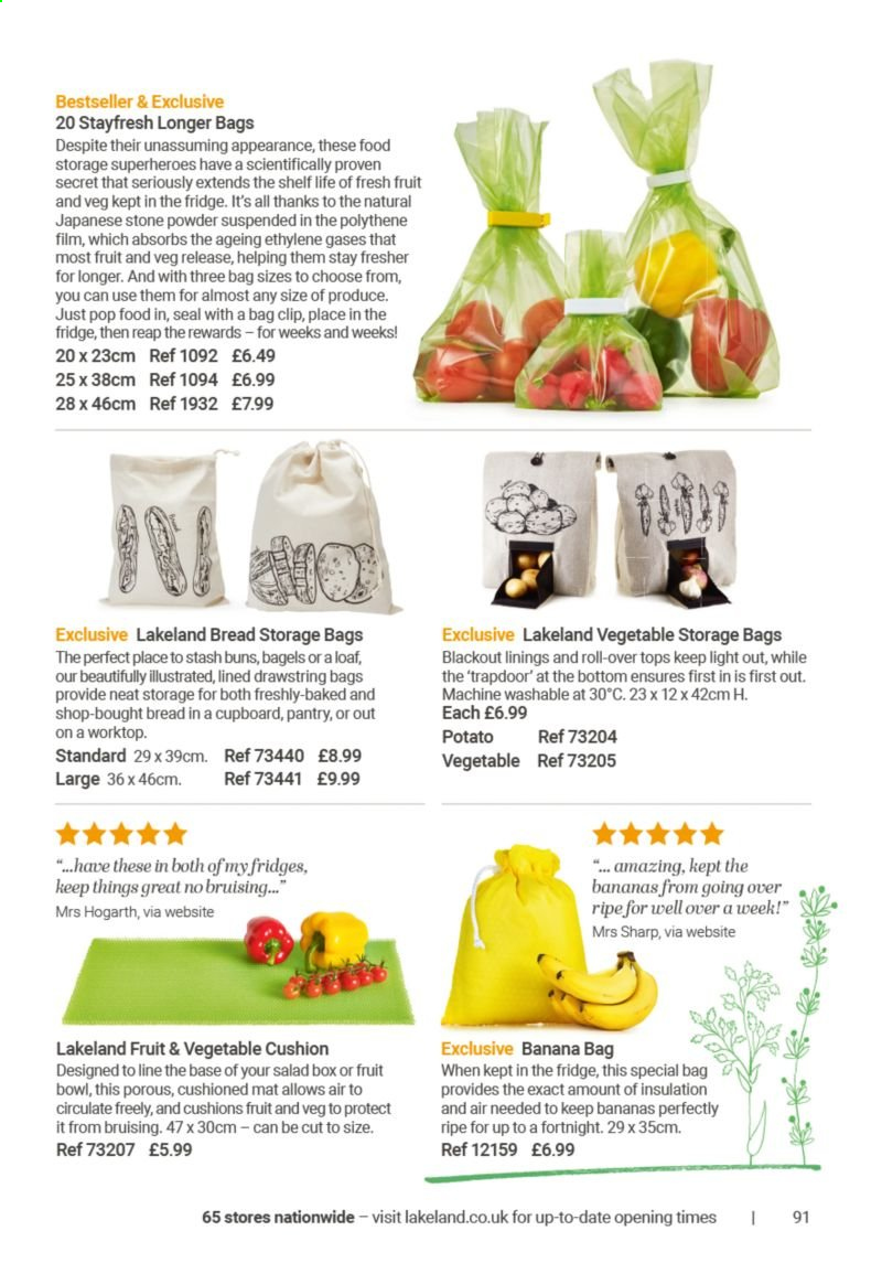 thumbnail - Lakeland offer  - Sales products - storage bag, bowl, Sharp, cushion. Page 91.