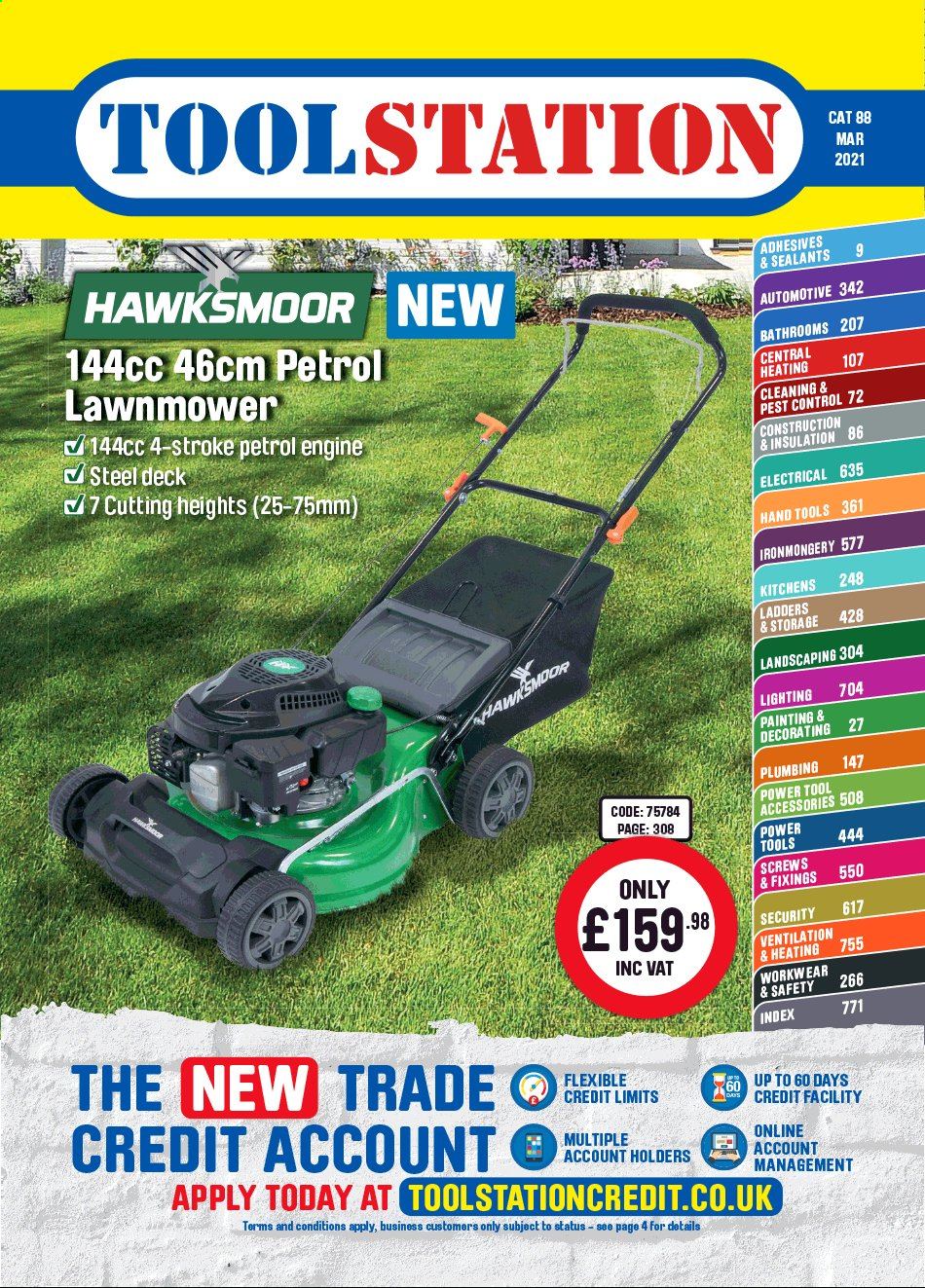 thumbnail - Toolstation offer  - Sales products - power tools, lawn mower, hand tools. Page 1.