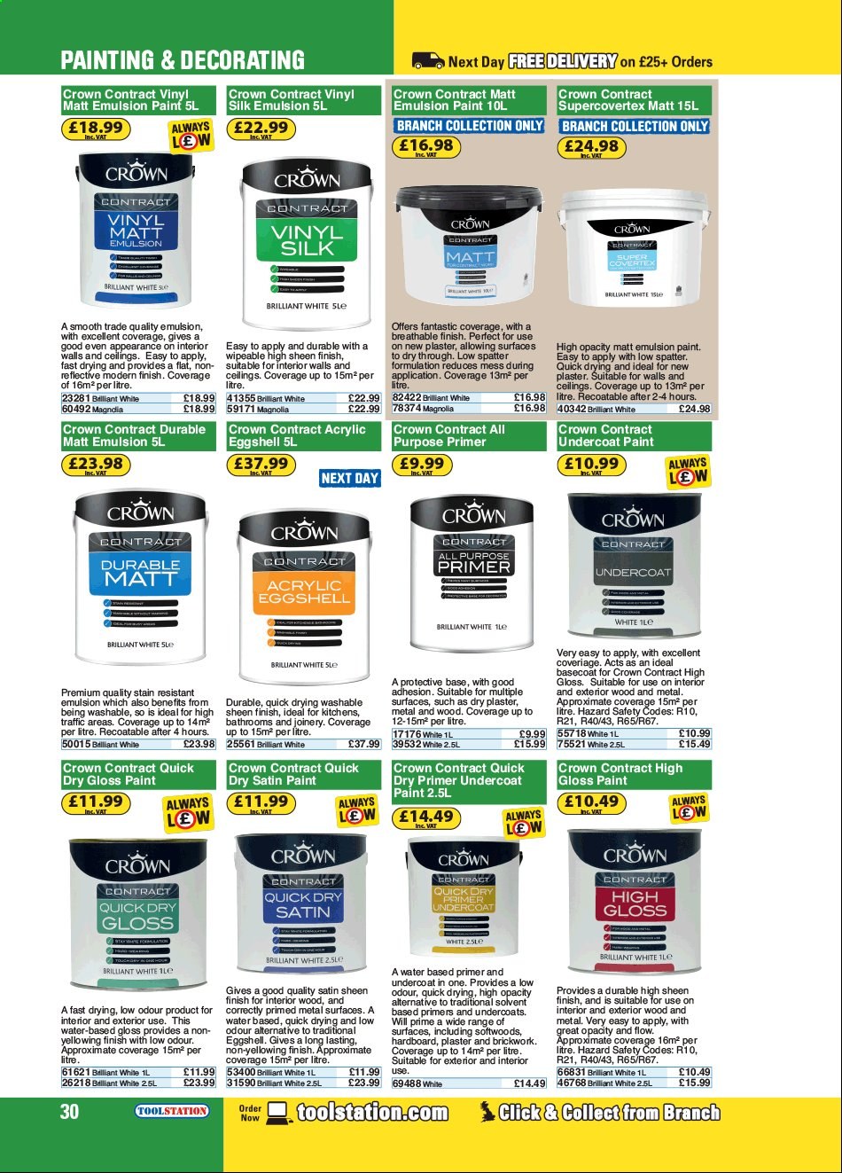 thumbnail - Toolstation offer  - Sales products - vinyl, plaster. Page 30.