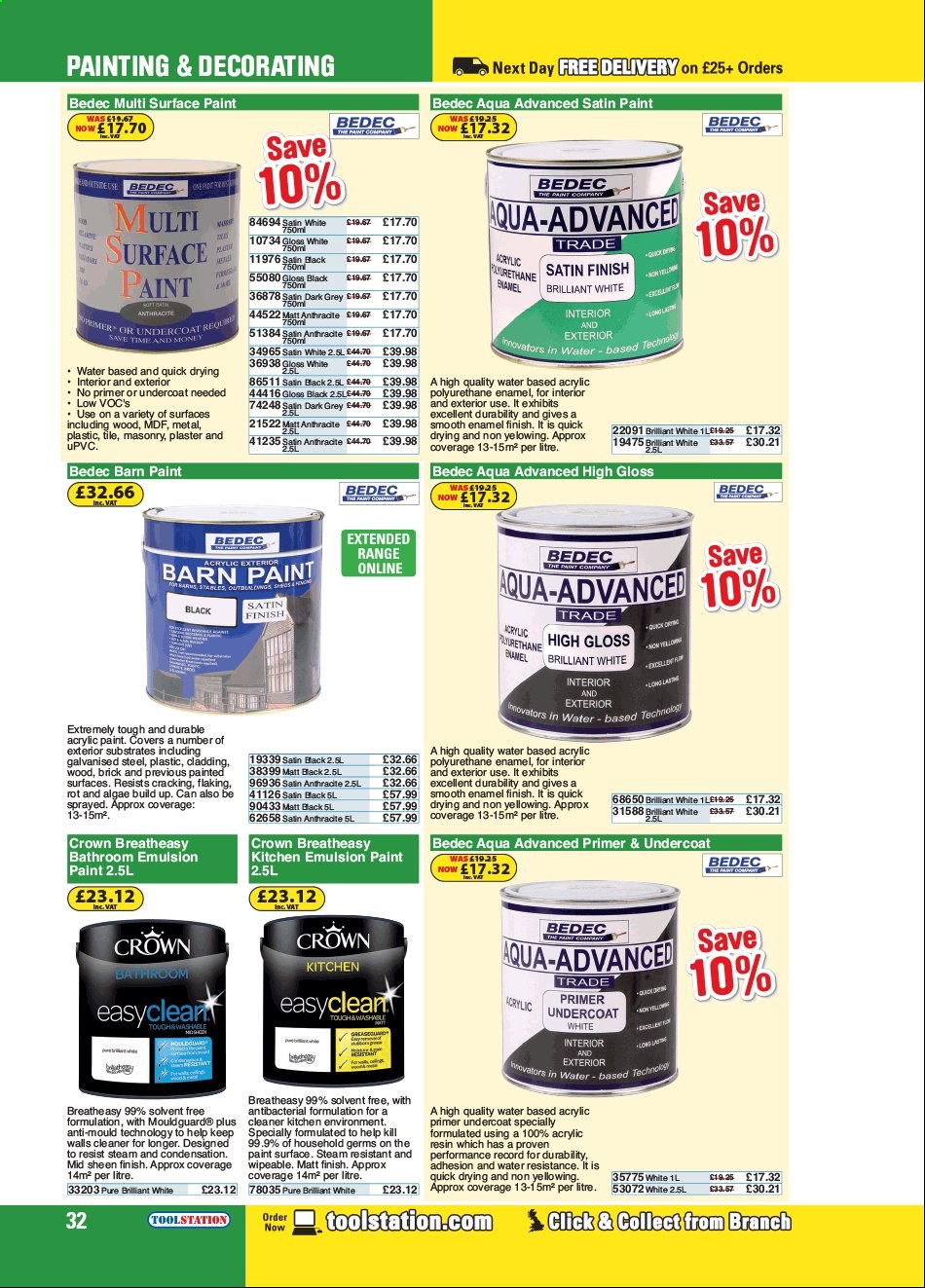 thumbnail - Toolstation offer  - Sales products - brick, plaster, cleaner. Page 32.